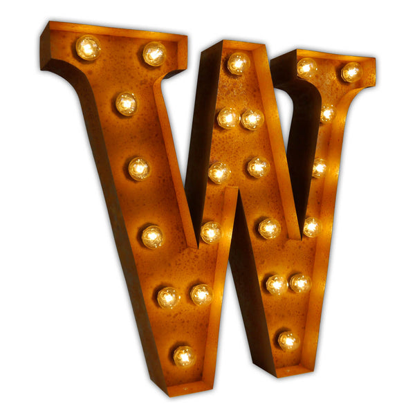 VINTAGE MARQUEE LETTER LIGHT W IN CIRCUS FAIRGROUND STYLE WITH LIGHTBULBS